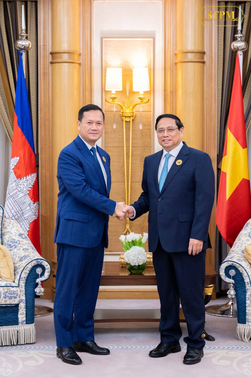 នាយករដ្ឋមន្ត្រីវៀតណាម គាំទ្រគំនិតផ្តួចផ្តើមរបស់ សម្តេចធិបតី ហ៊ុន ម៉ាណែត ពាក់ព័ន្ធនឹងកិច្ចសហប្រតិបត្តិការទេសចរណ៍ត្រីភាគី ប្រទេសបី គោលដៅតែមួយ (Three Countries One Destination) ក៏ដូចជាគម្រោងនៃការតភ្ជាប់ផ្លូវល្បឿនលឿនភ្នំពេញ-បាវិត និងបាវិត-ហូជីមិញ និងការតភ្ជាប់ផ្លូវដែក